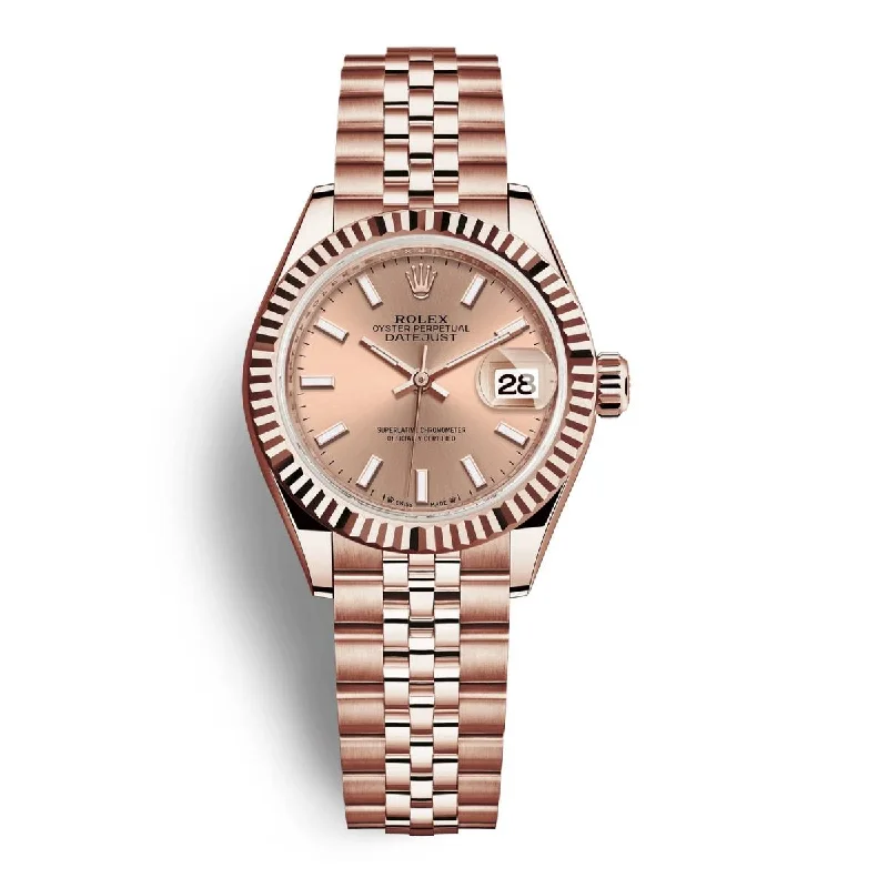 Rolex Lady Datejust 28mm - Ref: 279175-0026 - Rose Dial, 18K Rose Gold Jubilee Bracelet Women's Watch-Rolex Cosmograph Daytona Gold Watch