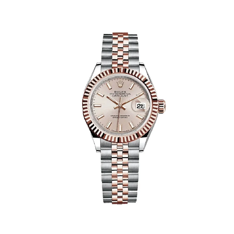 Rolex Lady-Datejust 28mm - Ref: 279171-0001 - Sundust Stick Dial, Two Tone Stainless Steel & 18K Rose Gold Jubilee Bracelet Women's Watch-Rolex Day-Date 36mm White Dial Watch