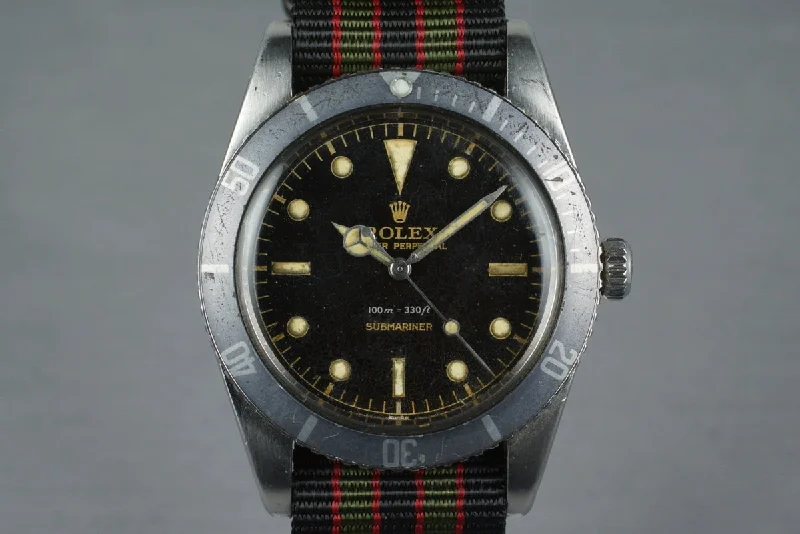 1958 Rolex Submariner 5508 Gilt Chapter Ring-Rolex Submariner 114060 No Date Watch