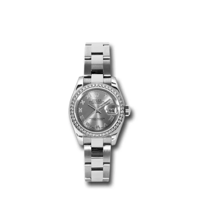 Rolex Datejust 26mm - Ref: 179384 rro - Rhodium Grey Dial, Stainless Steel Oyster Bracelet Women's Watch-Rolex Submariner 116610LV Hulk Watch