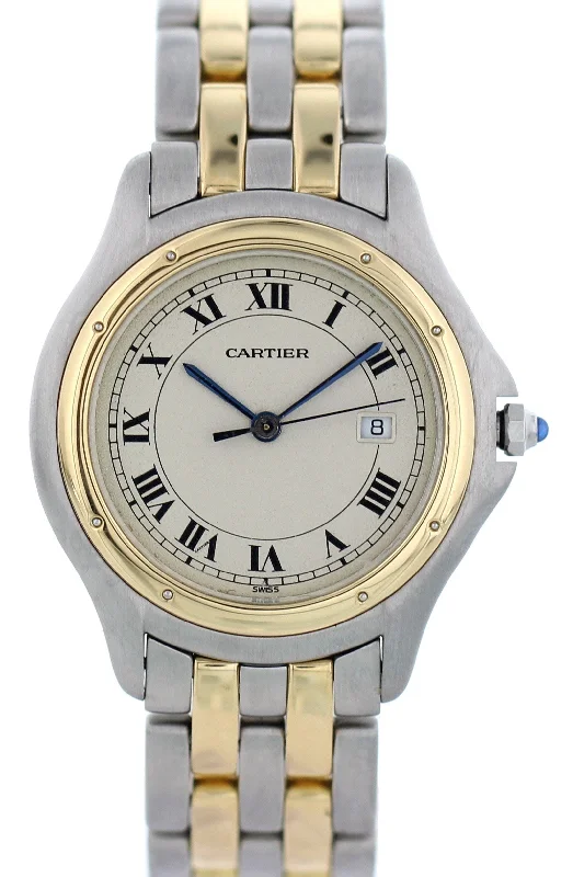 Large Cartier Panthere Cougar 118000R Two Tone-Cartier Panthère Watch for Women