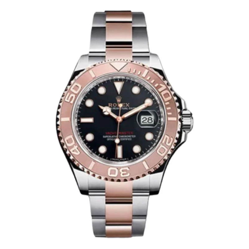 Rolex Yachtmaster 40mm - Ref: 126621-0002 - Black Dial, Two Tone Stainless Steel & 18K Rose Gold Oyster Bracelet Men's Watch-Rolex Yacht-Master 40mm Steel Watch