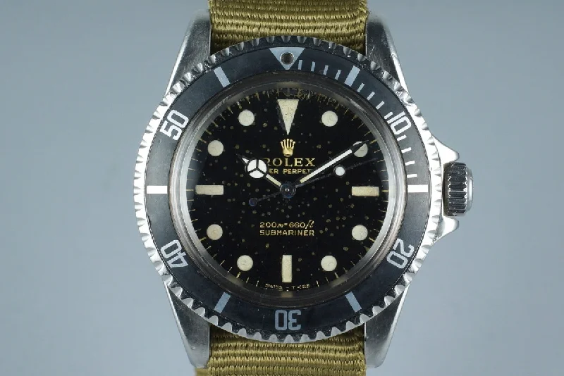 1966 Rolex Submariner 5513 Gilt Meters First Dial-Rolex Milgauss 116400GV Green Crystal Watch