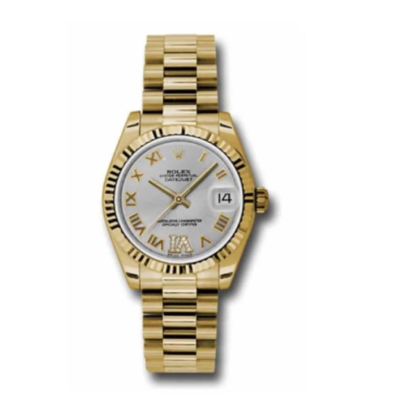 Rolex Datejust 31mm - Ref: 178278 sdrp - Silver Dial, 18K Yellow Gold President Bracelet Women's Watch-Rolex Oyster Perpetual 34mm Watch