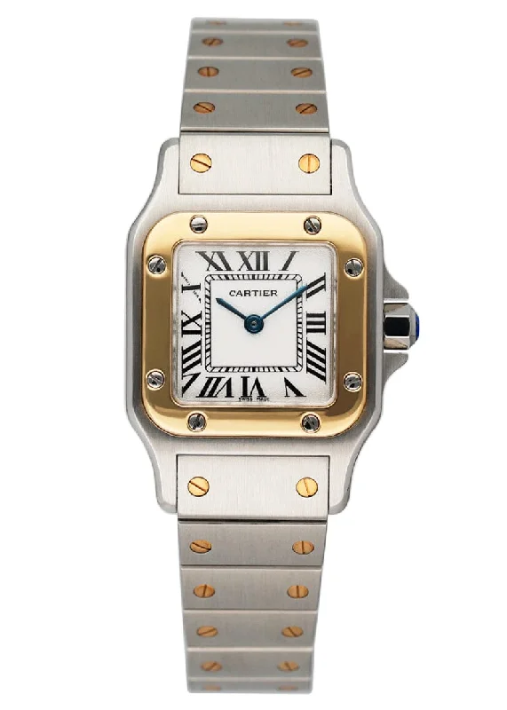 Cartier Santos Galbee W20012C4 Two Tone Ladies Watch.-Cartier Tank Française Small Watch