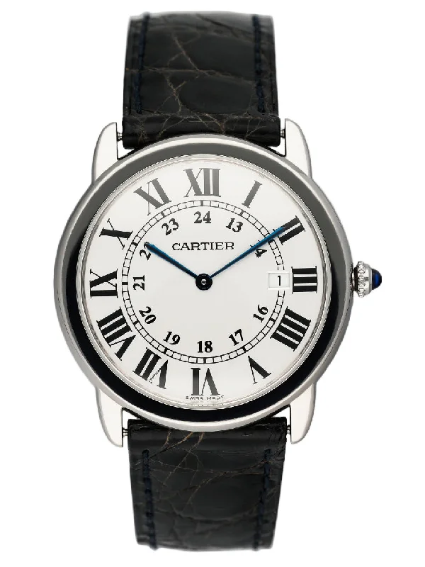 Cartier Ronde Solo 2934 Silver Dial Mens Watch-Cartier Cartier Watches for Women