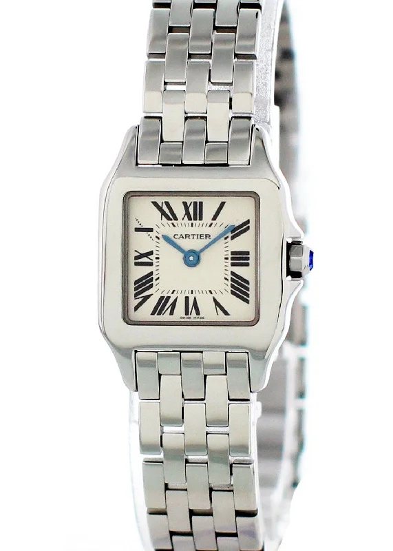 Cartier Santos Demoiselle 2698 Ladies Watch-Cartier Riviere Diamond Bracelet