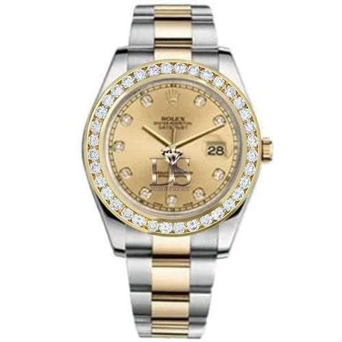 Rolex Datejust II 41mm - Ref: 116300CDOFDB - Champagne Diamond Dial & Diamond Bezel, Two Tone Stainless Steel & 18K Yellow Gold Oyster Bracelet Men's Watch-Rolex Explorer 42mm Polar Dial Watch