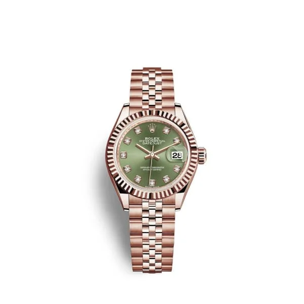 Rolex Lady Datejust 28mm - Ref: 279175-0013 - Green Dial, 18K Rose Gold Jubilee Bracelet Women's Watch-Rolex Cosmograph Daytona 116515LN Rose Gold Watch