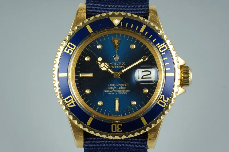 1978 YG Rolex Submariner 1680 Blue Dial-Rolex Milgauss 116400GV Watch Green Crystal