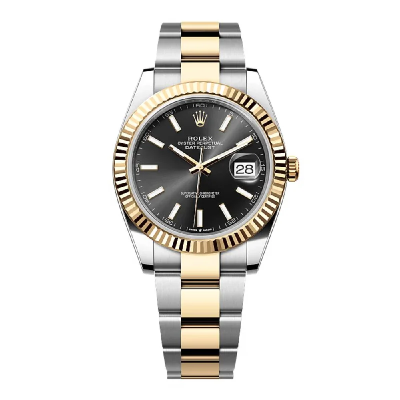 Rolex Datejust 41mm - Ref: 126333-0013 - Stick Dial, Stick Dial, Two Tone Stainless Steel & 18K Yellow Gold Oyster Bracelet Men's Watch-Rolex Day-Date 40mm Diamond Dial Watch