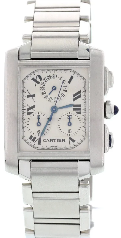 Men's Cartier Tank Francaise Chronograph 2303-Cartier Juste un Clou White Gold Ring