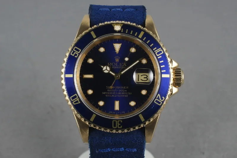 1990 Rolex Submariner 16618 with Blue Dial-Rolex Daytona 116509 Watch