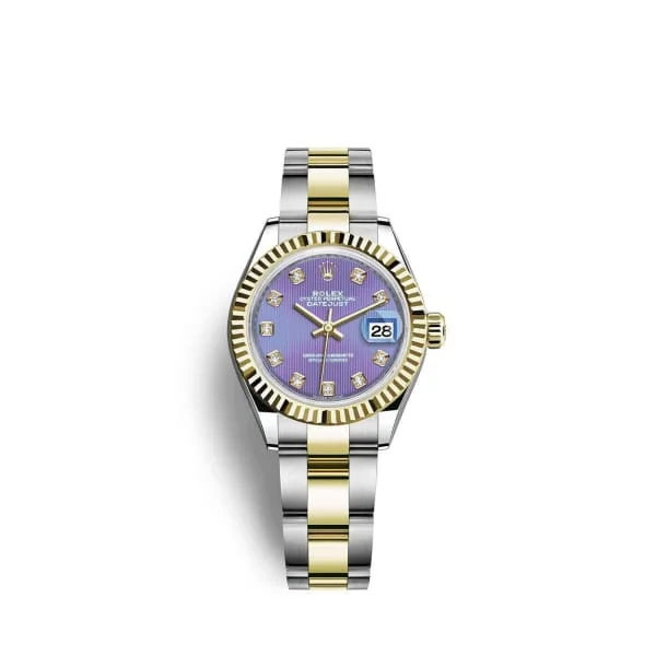 Rolex Lady-Datejust 28mm - Ref: 279173-0018 - Lavender Purple Diamond Dial, Two Tone Stainless Steel & 18K Yellow Gold Oyster Bracelet Women's Watch-Rolex Datejust 41mm Watch