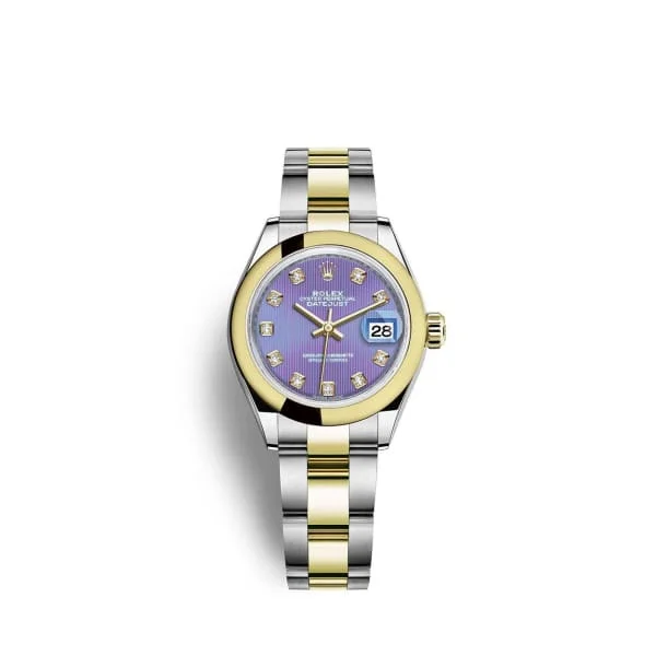 Rolex Lady-Datejust 28mm - Ref: 279163-0018 - Lavender Purple Diamond Dial, Two Tone Stainless Steel & 18K Yellow Gold Oyster Bracelet Women's Watch-Rolex Submariner 126610LN Watch