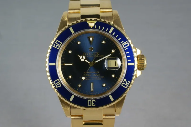 Submariner 18K  16808 Blue Nipple Dial-Rolex Day-Date 36mm Champagne Dial Watch