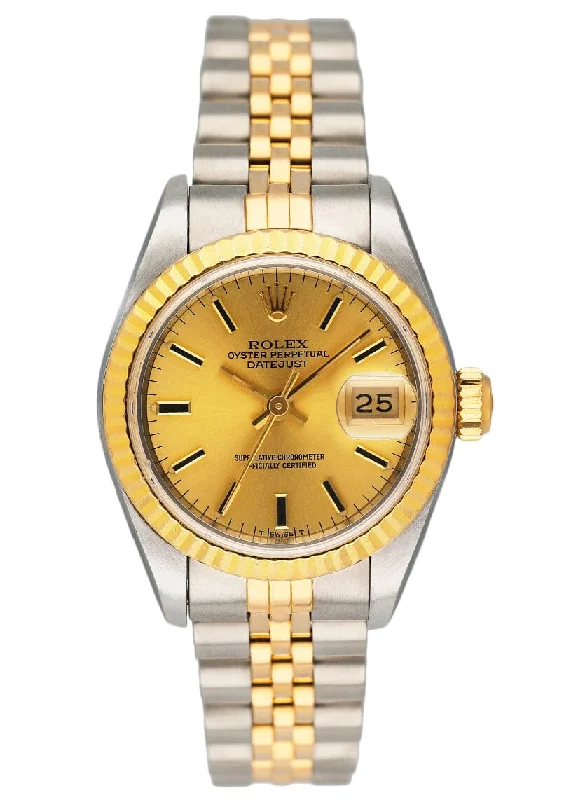 Rolex Datejust 79173 Champagne Dial Ladies Watch Box Papers-Rolex Oyster Perpetual 34mm Watch