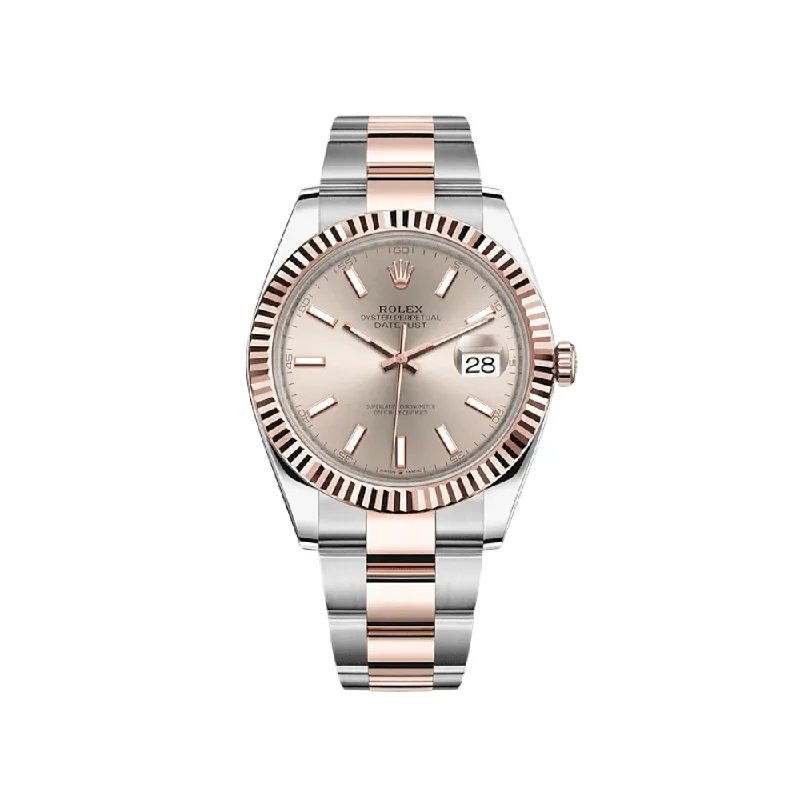 Rolex Datejust 126331 Rose Gold Stainless Steel Sundust Dial-Rolex Day-Date 36mm Green Dial Watch