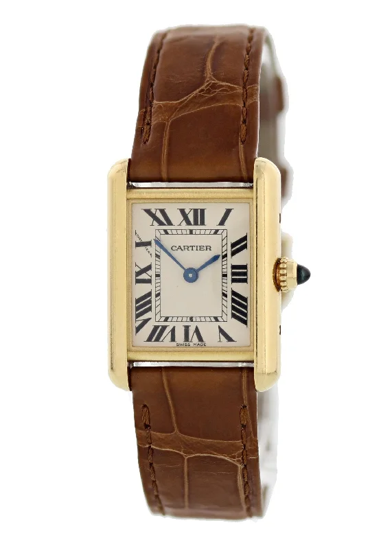 Cartier Tank Louis 2442 18k Yellow Gold ladies Watch-Cartier Tank American Watch