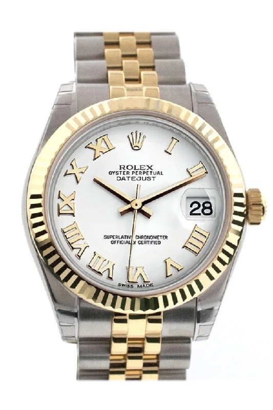 Rolex Datejust 31 White Roman Dial Fluted Bezel 18K Gold Two Tone Jubilee Ladies 178273 Pre-owned-Rolex Milgauss 116400GV Watch