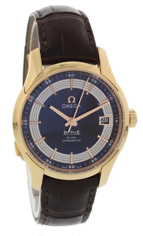 Omega De Ville Hour Vision 431.63.41.21.13.001 Automatic Co-Axial 18k Rose Gold-Omega Seamaster 300 Heritage Watch