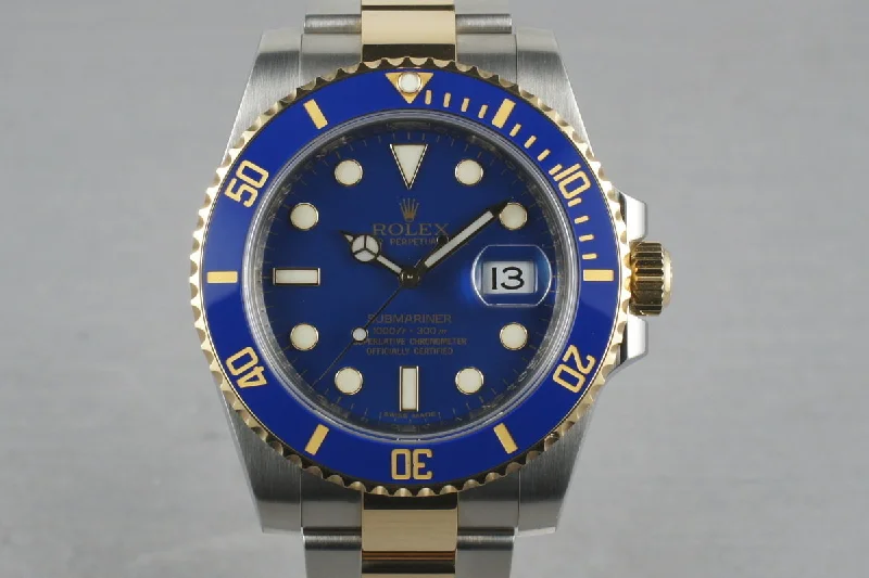 Rolex Submariner 18K/SS 116613 V serial with papers-Rolex Explorer Men’s Watch