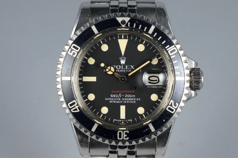 1971 Rolex Red Submariner 1680 Mark V Dial-Rolex Submariner Ceramic Bezel Watch