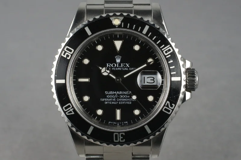 1987 Rolex Submariner Ref: 16800 with Box and Papers-Rolex Day-Date 40mm Platinum Watch