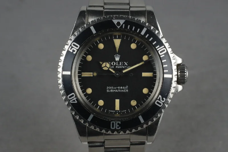 1967 Rolex Submariner  5513 Meters First-Rolex Submariner 114060 No Date Black Dial Watch