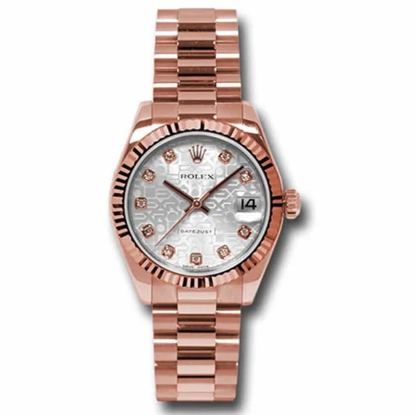 Rolex Datejust 31mm - Ref: 178275 sjdp - Silver Dial, 18K Rose Gold President Bracelet Women's Watch-Rolex Cosmograph Daytona 116520 Steel Watch