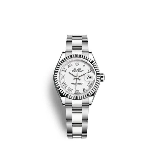 Rolex Lady-Datejust 28mm - Ref: 279174-0020 - White Roman Dial, Stainless Steel Oyster Bracelet Women's Watch-Rolex Yacht-Master 40mm Two-Tone Watch