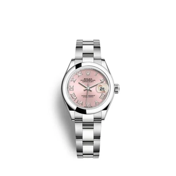 Rolex Lady-Datejust 28mm - Ref: 279160-0014 - Pink Roman Dial, Stainless Steel Oyster Bracelet Women's Watch-Rolex Yacht-Master 40mm Steel Watch