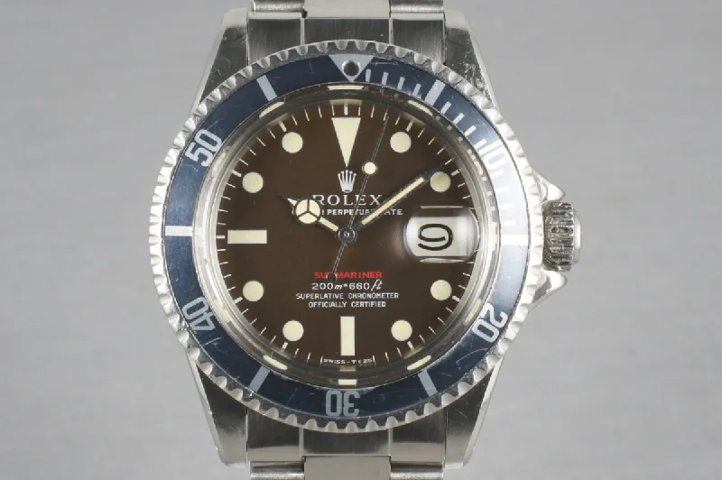 Rolex Red Submariner  1680 Meters First Mark 2 BROWN dial-Rolex Datejust 41mm Watch