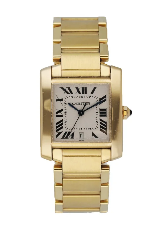 Cartier Tank Francaise 1840 18K Yellow Gold Men's Watch-Cartier Clé de Cartier 40mm Watch